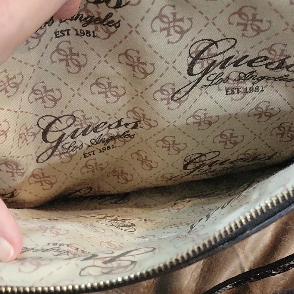 GUESS Multicolor Snake Print Satchel and Wallet - Picture 8 of 12